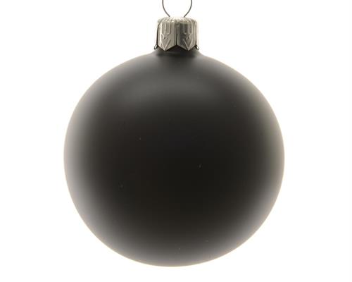 PALLINE DI NATALE NERO OPACO 8 CM CONFEZIONE 6 PZ