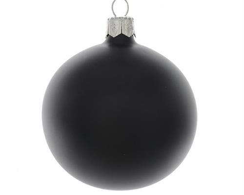 PALLINE DI NATALE NERO OPACO 10 CM CONFEZIONE 4 PZ