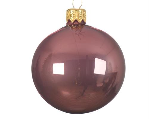 PALLINE DI NATALE ROSA ANTICO LUCIDO 6 CM CONFEZIONE 6 PZ