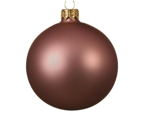 PALLINE DI NATALE ROSA ANTICO OPACO 6 CM CONFEZIONE 6 PZ