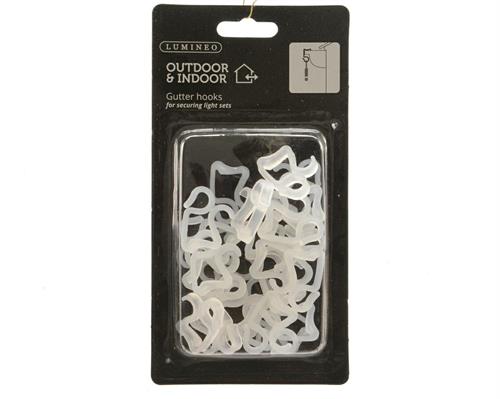 GANCI PER GRONDAIE 0,5X3,5X2,5CM BIANCO