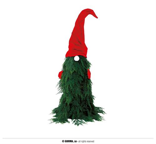 ALBERO CON CAPPELLO DI BABBO NATALE 65CM