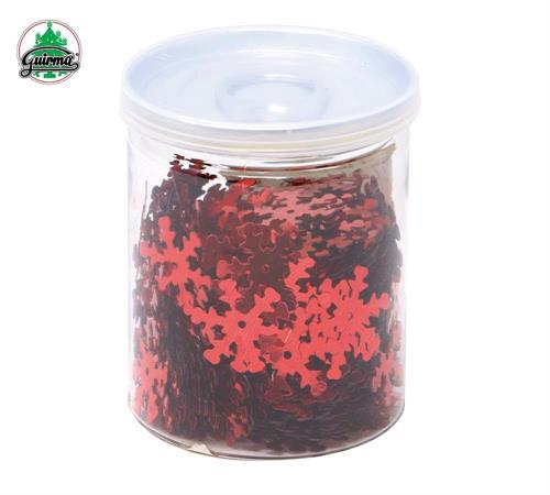 CORIANDOLI FIOCCHI DI NEVE ROSSO METAL 24GR