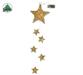 DECORAZIONE PENDENTE STELLE ORO 20CM CON LUCI 15 LED