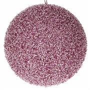 PALLINA DI NATALE ROSA CON STRASS 10 CM