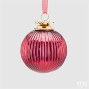 PALLINE DI NATALE VETRO GIOIELLO BORDEAUX 10 CM 6 PZ -EDG-