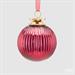 PALLINE DI NATALE VETRO GIOIELLO BORDEAUX 10 CM 6 PZ -EDG-