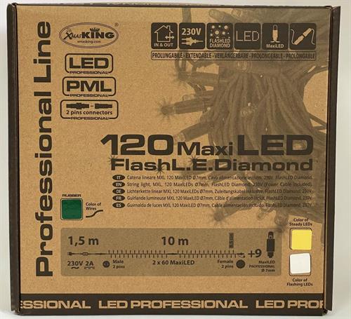 LUCI DI NATALE 120 MAXILED FLASHLED DIAMOND