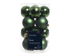 PALLINE DI NATALE VERDE PINO 3,5 CM CONFEZIONE 16 PZ