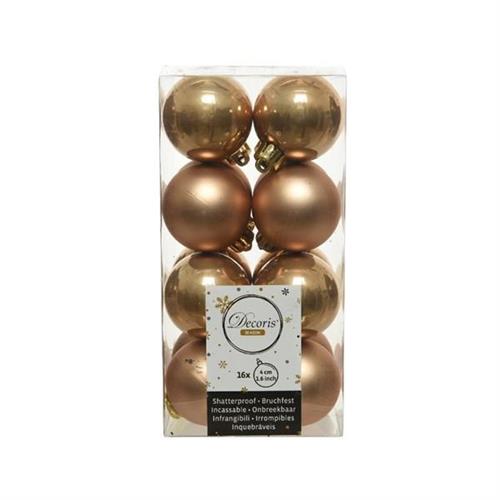 PALLINE DI NATALE BISCOTTO 4 CM CONFEZIONE 16 PZ