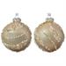 PALLINA PER ALBERO 8CM CHAMPAGNE CON DECORI