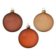 PALLINA PER ALBERO 8CM RAME/CHAMPAGNE/MARRONE 6PZ