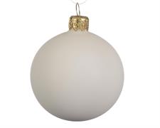 PALLINE DI NATALE BIANCO LANA OPACO 6 CM CONFEZIONE 6 PZ