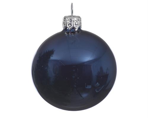 PALLINE DI NATALE BLU LUCIDO 6 CM CONFEZIONE 6 PZ