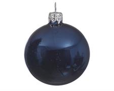 PALLINE DI NATALE BLU LUCIDO 6 CM CONFEZIONE 6 PZ