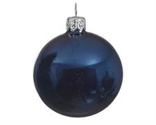 PALLINE DI NATALE BLU LUCIDO 8 CM CONFEZIONE 6 PZ