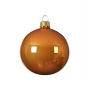 PALLINE DI NATALE AMBRA LUCIDO 6 CM CONFEZIONE 6 PZ