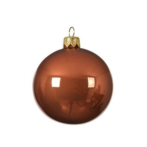 PALLINE DI NATALE RAME LUCIDO 8 CM CONFEZIONE 6 PZ