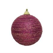 PALLINA DI NATALE FUCSIA GLITTERATA 8 CM