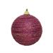 PALLINA DI NATALE FUCSIA GLITTERATA 8 CM