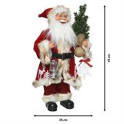 BABBO NATALE IN POLIESTERE 14X25X45CM ROSSO