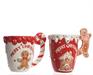 TAZZA MUG 9X13X12CM BIANCO/ROSSO CON DECORI 1 PZ ASSORTITO