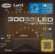 TENDA ICE LIGHT 345XH.180CM 300 LED 5MM BIANCO CALDO