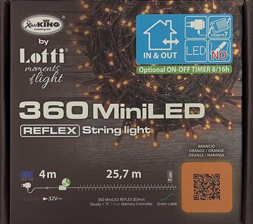 LUCI DI NATALE 360 MINILED ARANCIONE