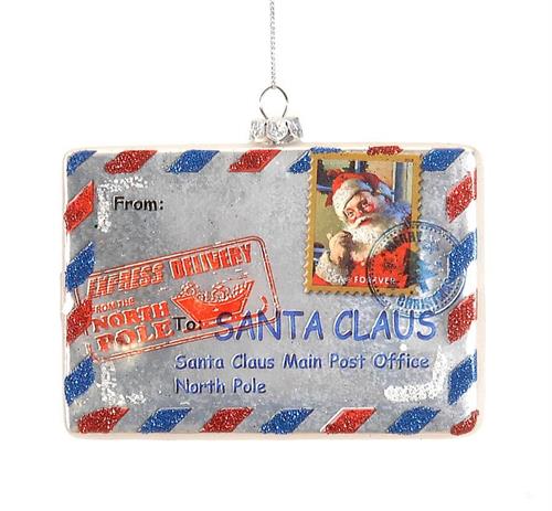 DECORAZIONE PENDENTE LETTERA BABBO NATALE 7,5CM