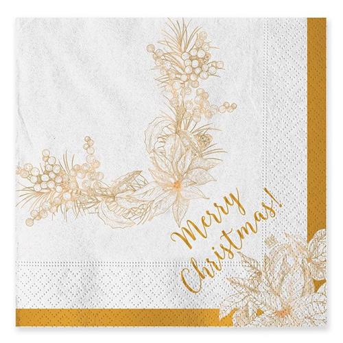 TOVAGLIOLI 33X33 CHRISTMAS GOLD 20PZ