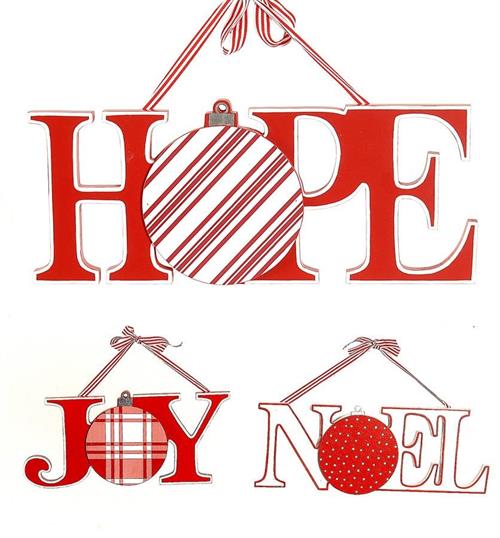 SCRITTA DA APPENDERE 37 CM HOPE/JOY/NOEL