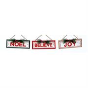 SCRITTA DA APPENDERE 17 CM NOEL/BELIEVE/JOY