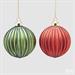 PALLINA DI NATALE VETRO 2 ASSORTITE VERDE ROSSO -EDG-