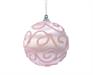 PALLINA DI NATALE ROSA DECORO DAMASCATO 8 CM