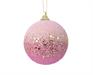 PALLINA DI NATALE ROSA GLITTER ORO 8 CM