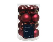 PALLINE DI NATALE BORDEAUX 3,5 CM CONFEZIONE 16 PZ