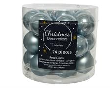 PALLINE DI NATALE CELESTI 2,5 CM CONFEZIONE 24 PZ