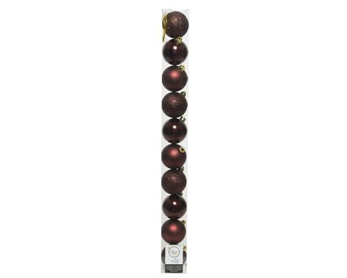 PALLINE DI NATALE REDWOOD 6 CM CONFEZIONE 10 PZ