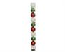 PALLINE DI NATALE ROSSO-BIANCO-VERDE 6 CM CONFEZIONE 10 PZ