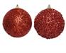 PALLINA DI NATALE ROSSA GLITTERATA 2 ASSORTITE 12 CM