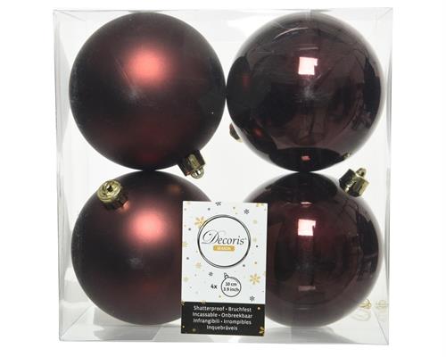 PALLINE DI NATALE REDWOOD 10 CM CONFEZIONE 4 PZ