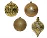 PALLINE DI NATALE 15 CM ORO DECORATE 6 PZ