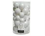 PALLINE DI NATALE BIANCHE MISURE ASSORTITE CONFEZIONE 30 PZ