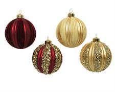 PALLINA DI NATALE ROSSO/ORO 4 ASSORTITE