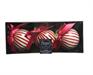 PALLINE DI NATALE A STRISCE ROSSE FIOCCO FUCSIA 8 CM 3 PZ