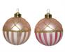 PALLINA DI NATALE ROSA DECORATA ORO 2 ASSORTITE