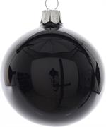 PALLINE DI NATALE NERO LUCIDO 6 CM CONFEZIONE 6 PZ