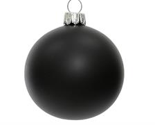 PALLINE DI NATALE NERO OPACO  6 CM CONFEZIONE 6 PZ