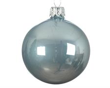 PALLINE DI NATALE CELESTE LUCIDO 10 CM CONFEZIONE 4 PZ