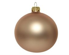 PALLINE DI NATALE BISCOTTO OPACO 6 CM CONFEZIONE 6 PZ